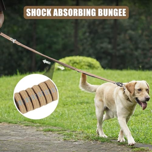 Qpets Bungee Dog Leash with Dual Handles 47-70 Inches Stretchy Tactical Bungee Dog Leash with Secure 360 ° Swivel Locking Clasp & Seat Belt Insert Dog Leash Bungee for Walking, Driving with Dog Qpets Bungee Dog Leash with Dual Handles 47-70 Inches Stretchy Tactical Bungee Dog Leash with Secure 360 ° Swivel Locking Clasp & Seat Belt Insert Dog Leash Bungee for Walking, Driving with Dog